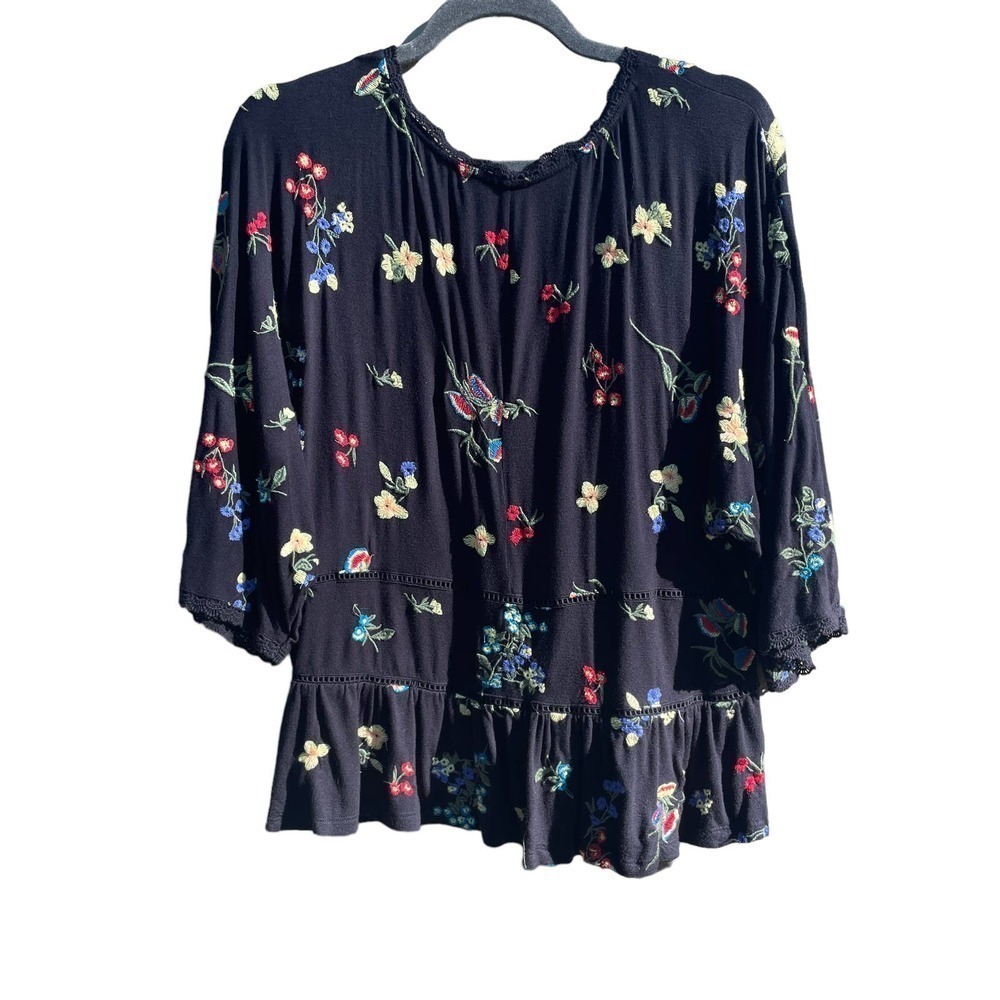 Anthropologie Parvati Floral Embroidered Blouse - Size Medium - Picture 5 of 16